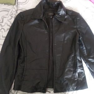 Colebrook leather coat